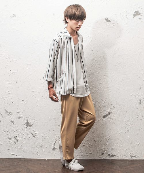 MinoriTY（マイノリティ）の「ポンチ素材テーパードリラックスパンツ（その他パンツ・メンズ・ブラック/ベージュ/ネイビー・M/L/XL）」の5枚目の写真