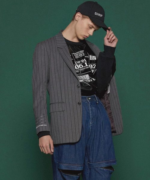 SHAREEF（シャリーフ）の「TAILORED JK（テーラードジャケット・メンズ・グレー/モカ・2/1/3）」の2枚目の写真