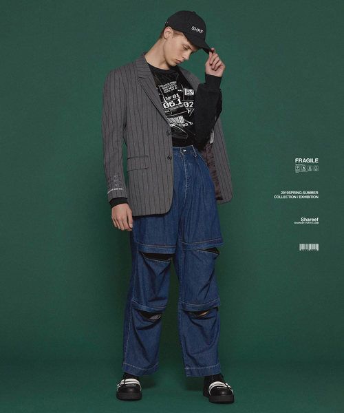 SHAREEF（シャリーフ）の「TAILORED JK（テーラードジャケット・メンズ・グレー/モカ・2/1/3）」の4枚目の写真