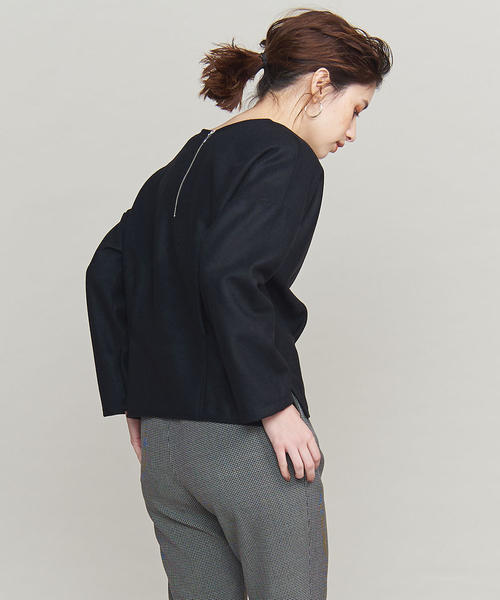 BEAUTY&YOUTH UNITED ARROWS(ビューティーアンドユースユナイテッドアローズ)の「BY メルトンジャージー バックジッププルオーバー ◆(Tシャツ/カットソー・レディース・ライトブルー/ブラック/ベージュ・FREE)」の14枚目の写真