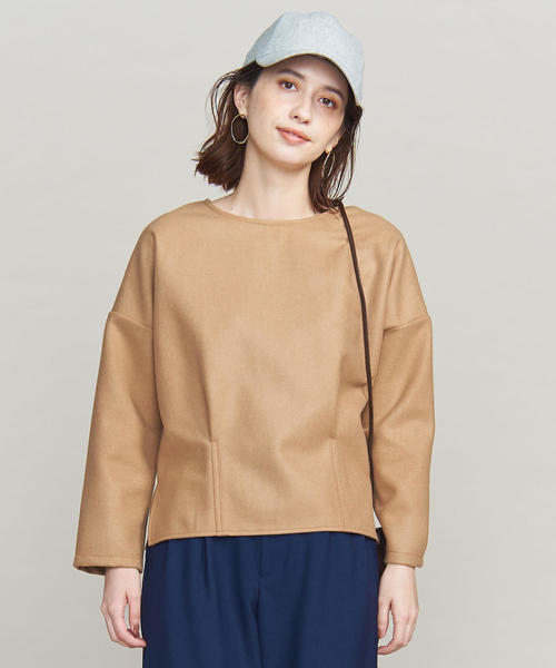 BEAUTY&YOUTH UNITED ARROWS(ビューティーアンドユースユナイテッドアローズ)の「BY メルトンジャージー バックジッププルオーバー ◆(Tシャツ/カットソー・レディース・ライトブルー/ブラック/ベージュ・FREE)」の8枚目の写真