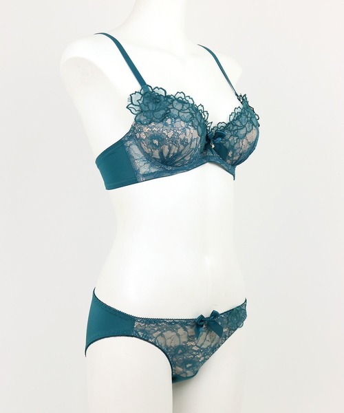 fran de lingerie（フランデランジェリー）の「Gran Flower 144 グランフラワー ブラ&ショーツセット A-Fカップ（ブラ&ショーツ・レディース・ブルー/ブラック/ワイン/グリーン/シャンパン・A70/F65/E75/B75/E70/E65/C70/D70/C65/D75/A75/C75/B70/F70/D65/F75/B65）」の10枚目の写真
