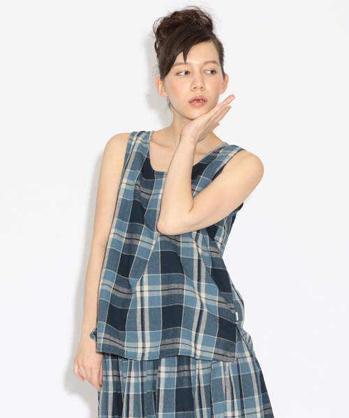 BEAMS BOY（ビームスボーイ）の「○orslow / タンクトップ（タンクトップ・レディース・ストライプ/チェック・ONE SIZE）」の2枚目の写真