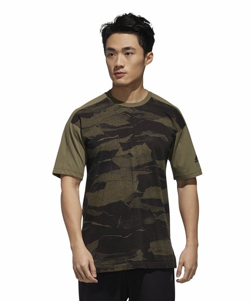 adidas（アディダス）の「アディダス ＭS2S　CAMOグラフィックＴシャツ（Tシャツ/カットソー・メンズ・グレー/ブラウン/ピンク・M/L/XXL/S/XL）」の2枚目の写真
