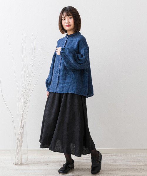 Avec des tenue(アヴェックデトゥニュ)の「【Avec des tunue/アヴェック デ トゥニュ】変形袖ブラウス 1-10017 KDU(シャツ/ブラウス・レディース・グレー/ベージュ/ネイビー・FREE)」の3枚目の写真