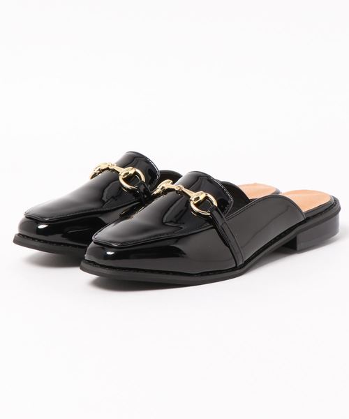 KOBE LETTUCE(コウベレタス)の「ビット付きスクエアトゥバブーシュローファーシューズ(サンダル・レディース・ホワイト系その他/ベージュ系その他/ホワイト/ブラック/ブラウン系その他/ブラック系その他/グレイッシュベージュ/ブラウン系その他2/ブラック系その他2/ホワイト系その他2/ベージュ系その他2・L/LL/M/S)」の6枚目の写真