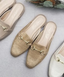 KOBE LETTUCE | ビット付きスクエアトゥバブーシュローファーシューズ(サンダル)