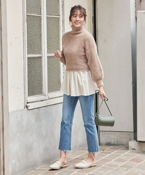 KOBE LETTUCE(コウベレタス)の「ビット付きスクエアトゥバブーシュローファーシューズ(サンダル・レディース・ホワイト系その他/ベージュ系その他/ホワイト/ブラック/ブラウン系その他/ブラック系その他/グレイッシュベージュ/ブラウン系その他2/ブラック系その他2/ホワイト系その他2/ベージュ系その他2・L/LL/M/S)」の15枚目の写真