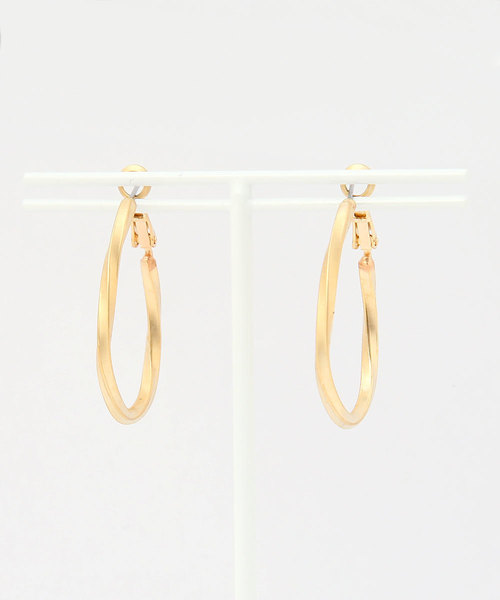 colleca la（コレカラ）の「ねじれドロップフープピアス（ピアス（両耳用）・レディース・シルバー/ゴールド・ﾌﾘ-）」の5枚目の写真