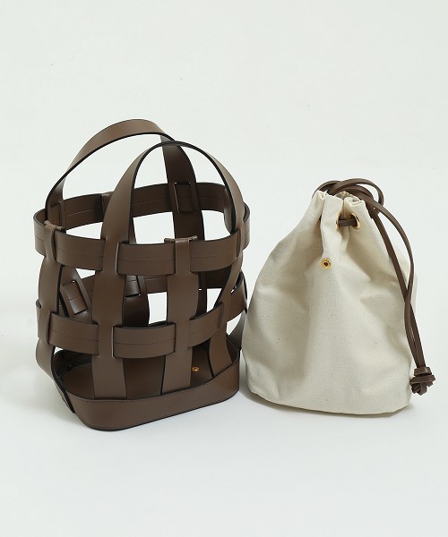 TODAYFUL（トゥデイフル）の「フェイクレザーバスケットバッグ（ハンドバッグ・レディース・ホワイト/モカ・FREE）」の14枚目の写真