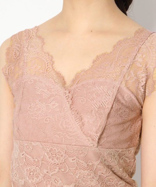 Heather（ヘザー）の「レースVタンク　837844（タンクトップ・レディース・ホワイト/ブラック/ピンク・FREE）」の7枚目の写真