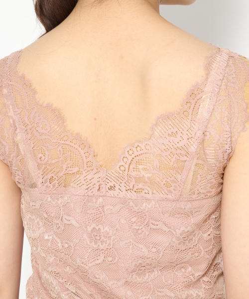 Heather（ヘザー）の「レースVタンク　837844（タンクトップ・レディース・ホワイト/ブラック/ピンク・FREE）」の10枚目の写真