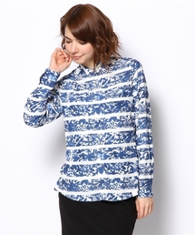 Ray BEAMS | ◇White Mountaineering×Ray BEAMS / 別注 ボタニカルボーダー シャツ(シャツ/ブラウス)