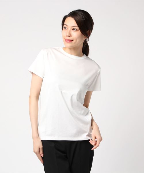 RNA-N(アールエヌエーエヌ)の「M0948 80/-スムースシルケットクルーネックTシャツ(Tシャツ/カットソー・レディース・ブラック/パープル/オフホワイト/スモークグレー・MEDIUM)」の16枚目の写真