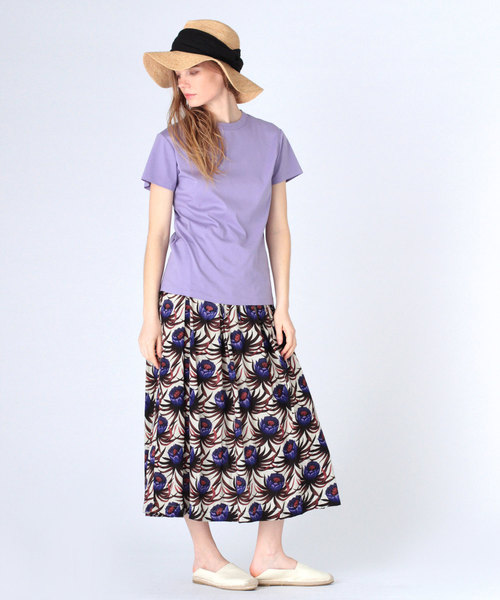 RNA-N(アールエヌエーエヌ)の「M0948 80/-スムースシルケットクルーネックTシャツ(Tシャツ/カットソー・レディース・ブラック/パープル/オフホワイト/スモークグレー・MEDIUM)」の18枚目の写真