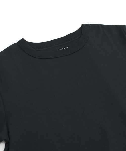 RNA-N(アールエヌエーエヌ)の「M0948 80/-スムースシルケットクルーネックTシャツ(Tシャツ/カットソー・レディース・ブラック/パープル/オフホワイト/スモークグレー・MEDIUM)」の9枚目の写真