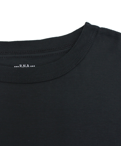 RNA-N(アールエヌエーエヌ)の「M0948 80/-スムースシルケットクルーネックTシャツ(Tシャツ/カットソー・レディース・ブラック/パープル/オフホワイト/スモークグレー・MEDIUM)」の15枚目の写真