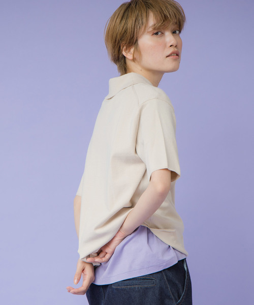 RNA-N(アールエヌエーエヌ)の「M0948 80/-スムースシルケットクルーネックTシャツ(Tシャツ/カットソー・レディース・ブラック/パープル/オフホワイト/スモークグレー・MEDIUM)」の19枚目の写真