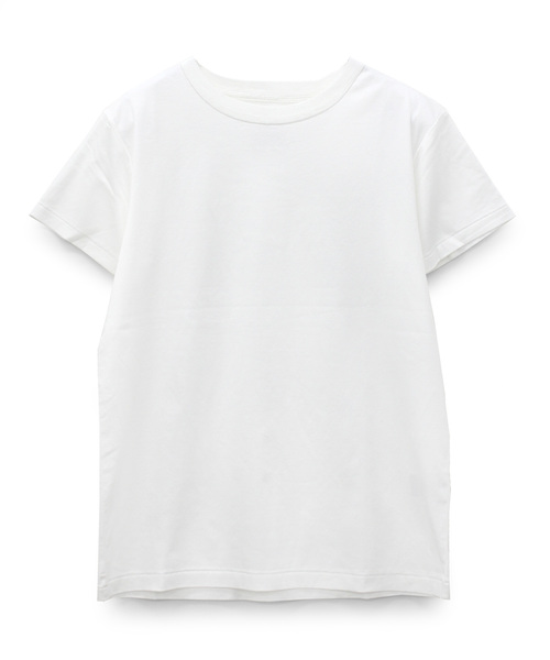 RNA-N(アールエヌエーエヌ)の「M0948 80/-スムースシルケットクルーネックTシャツ(Tシャツ/カットソー・レディース・ブラック/パープル/オフホワイト/スモークグレー・MEDIUM)」の6枚目の写真
