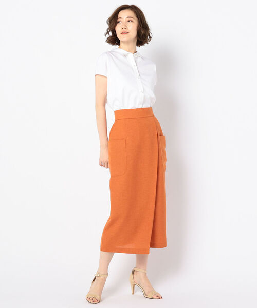 NOLLEY’S(ノーリーズ)の「パール釦半袖2wayブラウス(シャツ/ブラウス・レディース・ホワイト/グレー系その他3/ブルー系その他3/パープル系その他3・36/38)」の20枚目の写真