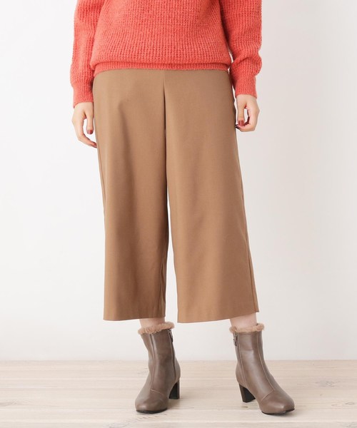 grove(グローブ)の「【S-LLまで】裏起毛ワイドベーシックパンツ(パンツ)」|サンドベージュ