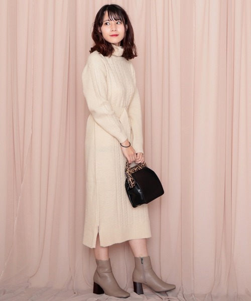 Cheek チーク の ストレッチモヘアタートルニットワンピース ワンピース Wear