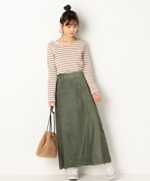 archives（アルシーヴ）の「フェイクスエードフレアスカート（スカート・レディース・パープル/グリーン/グレー系その他・MEDIUM）」の11枚目の写真