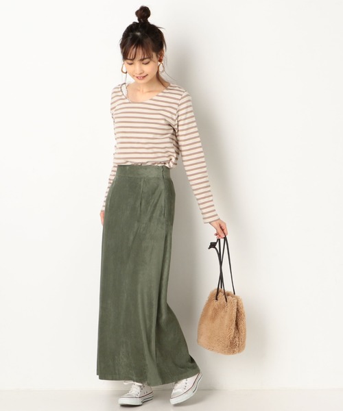 archives（アルシーヴ）の「フェイクスエードフレアスカート（スカート・レディース・パープル/グリーン/グレー系その他・MEDIUM）」の10枚目の写真