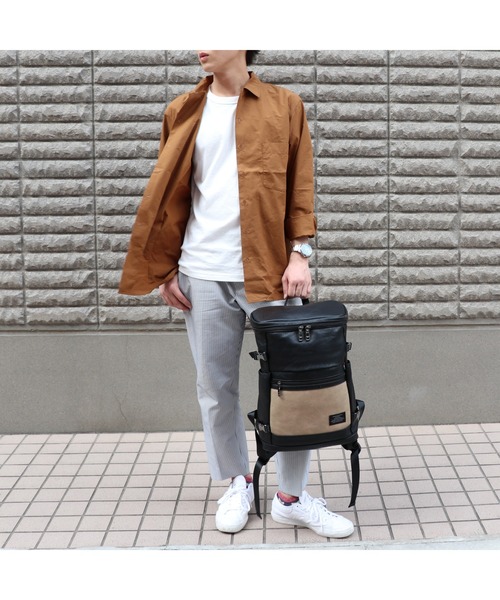 GUSCIO UOMO(グッシオ ウォーモ)の「【グッシオ ウォーモ】 BOX型 縦型リュックサック(バックパック/リュック・レディース・ブラック/ネイビー/カーキ/ブラウン・FREE)」の17枚目の写真