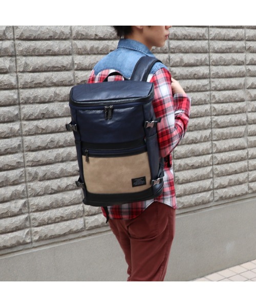 GUSCIO UOMO(グッシオ ウォーモ)の「【グッシオ ウォーモ】 BOX型 縦型リュックサック(バックパック/リュック・レディース・ブラック/ネイビー/カーキ/ブラウン・FREE)」の19枚目の写真