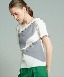 kotohayokozawa | 【kotohayokozawa(コトハヨコザワ)】ショートスリーブ半袖クルーネックリブトップス　TDKT-P03(Tシャツ/カットソー)