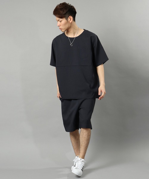 FUNALIVE(ファンアライブ)の「【4Makes】エステルトロTシャツ&ショーツ(Tシャツ/カットソー・メンズ・ブラック/杢グレー・LL/M/L)」の1枚目の写真
