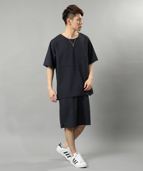 FUNALIVE(ファンアライブ)の「【4Makes】エステルトロTシャツ&ショーツ(Tシャツ/カットソー・メンズ・ブラック/杢グレー・LL/M/L)」の6枚目の写真