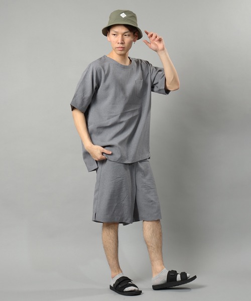 FUNALIVE(ファンアライブ)の「【4Makes】エステルトロTシャツ&ショーツ(Tシャツ/カットソー・メンズ・ブラック/杢グレー・LL/M/L)」の4枚目の写真