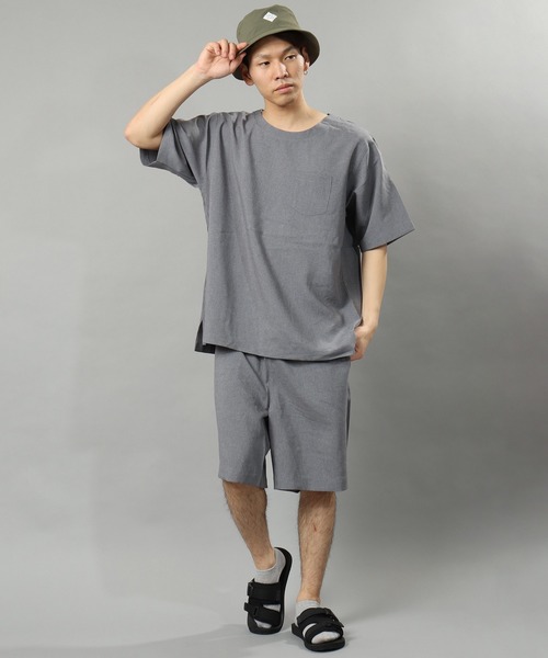 FUNALIVE(ファンアライブ)の「【4Makes】エステルトロTシャツ&ショーツ(Tシャツ/カットソー・メンズ・ブラック/杢グレー・LL/M/L)」の7枚目の写真