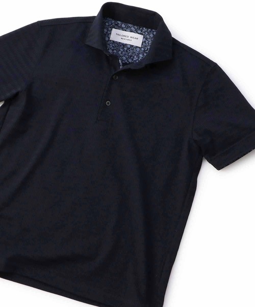 MEN'S BIGI(メンズビギ)の「リンクス柄アイスコットンポロシャツ(ポロシャツ・メンズ・ホワイト/ネイビー/ピンク・01/02/03/04)」の2枚目の写真