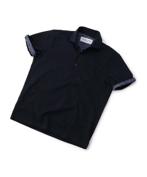 MEN'S BIGI(メンズビギ)の「リンクス柄アイスコットンポロシャツ(ポロシャツ・メンズ・ホワイト/ネイビー/ピンク・01/02/03/04)」の4枚目の写真