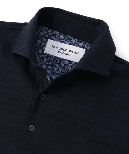 MEN'S BIGI(メンズビギ)の「リンクス柄アイスコットンポロシャツ(ポロシャツ・メンズ・ホワイト/ネイビー/ピンク・01/02/03/04)」の5枚目の写真