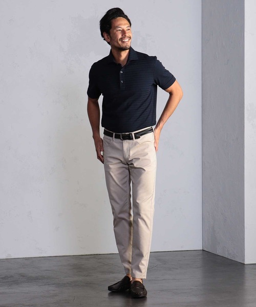MEN'S BIGI(メンズビギ)の「リンクス柄アイスコットンポロシャツ(ポロシャツ・メンズ・ホワイト/ネイビー/ピンク・01/02/03/04)」の17枚目の写真