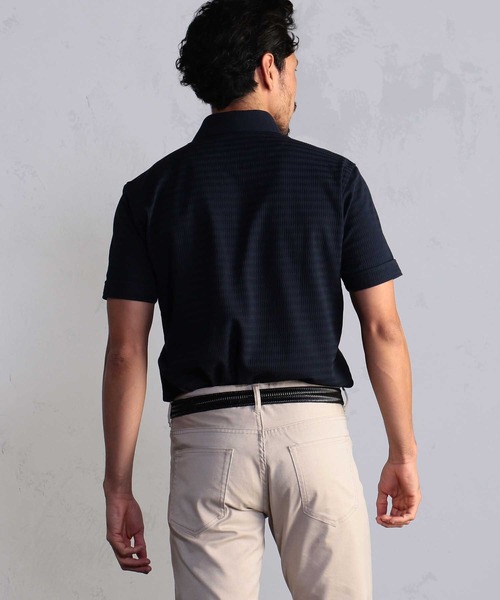 MEN'S BIGI(メンズビギ)の「リンクス柄アイスコットンポロシャツ(ポロシャツ・メンズ・ホワイト/ネイビー/ピンク・01/02/03/04)」の19枚目の写真