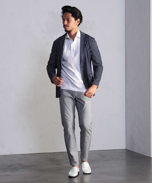 MEN'S BIGI(メンズビギ)の「リンクス柄アイスコットンポロシャツ(ポロシャツ・メンズ・ホワイト/ネイビー/ピンク・01/02/03/04)」の21枚目の写真