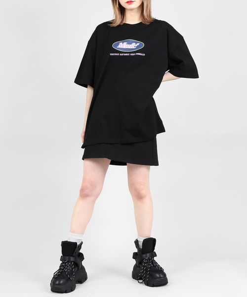 DING(ディング)の「DING/MwfcビッグシルエットTシャツ(Tシャツ/カットソー・レディース・ホワイト/ブラック・FREE)」の6枚目の写真