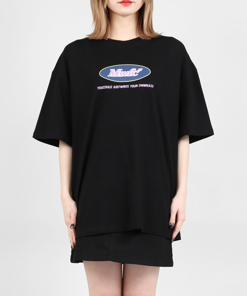 DING(ディング)の「DING/MwfcビッグシルエットTシャツ(Tシャツ/カットソー・レディース・ホワイト/ブラック・FREE)」の3枚目の写真