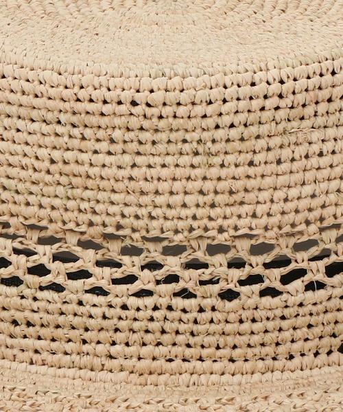 green label relaxing（グリーンレーベルリラクシング）の「CFC ラフィアカンカン ガラアミハット（ハット・レディース・ベージュ・FREE）」の6枚目の写真