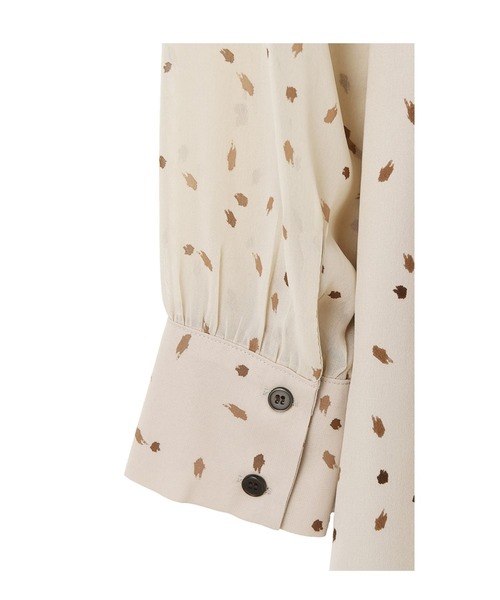 STYLE DELI(スタイルデリ)の「【LUXE】とばしペイント柄ギャザーワンピース(ワンピース・レディース・ブラック/ベージュ・01/02)」の12枚目の写真