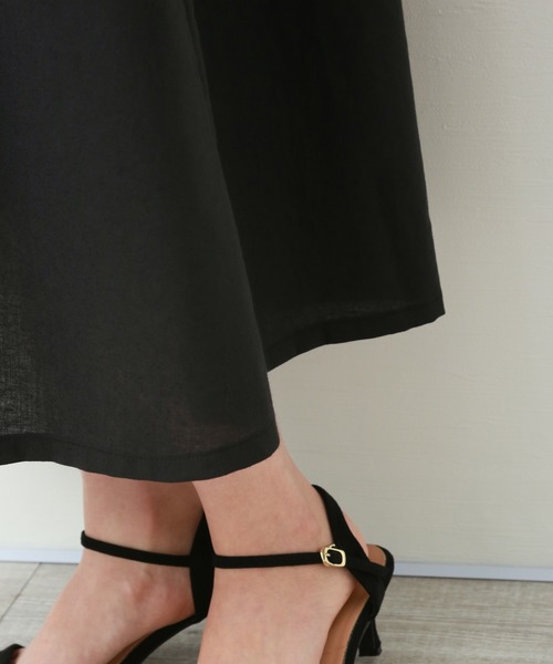 n'ee-ne（ネーネ）の「バックリボンVネックワンピース（ワンピース・レディース・キャメル/ブラック/モスグリーン・M）」の8枚目の写真