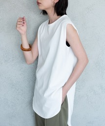 Aunt Marie's | AUNT MARIE'S 裾ラウンドノースリーブTシャツ(Tシャツ/カットソー)