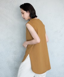 Aunt Marie's | AUNT MARIE'S 裾ラウンドスリットノースリーブTシャツ(Tシャツ/カットソー)