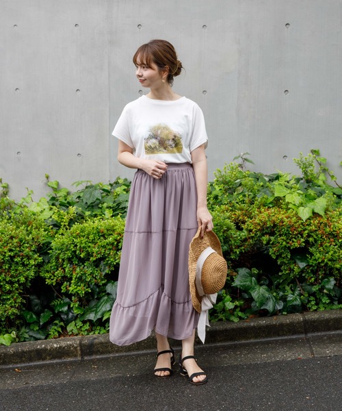 flower(フラワー)の「スウィングティアードスカート(スカート・レディース・ベージュ/ブラウン・FREE)」の15枚目の写真