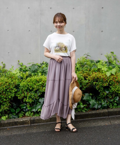 flower(フラワー)の「スウィングティアードスカート(スカート・レディース・ベージュ/ブラウン・FREE)」の16枚目の写真